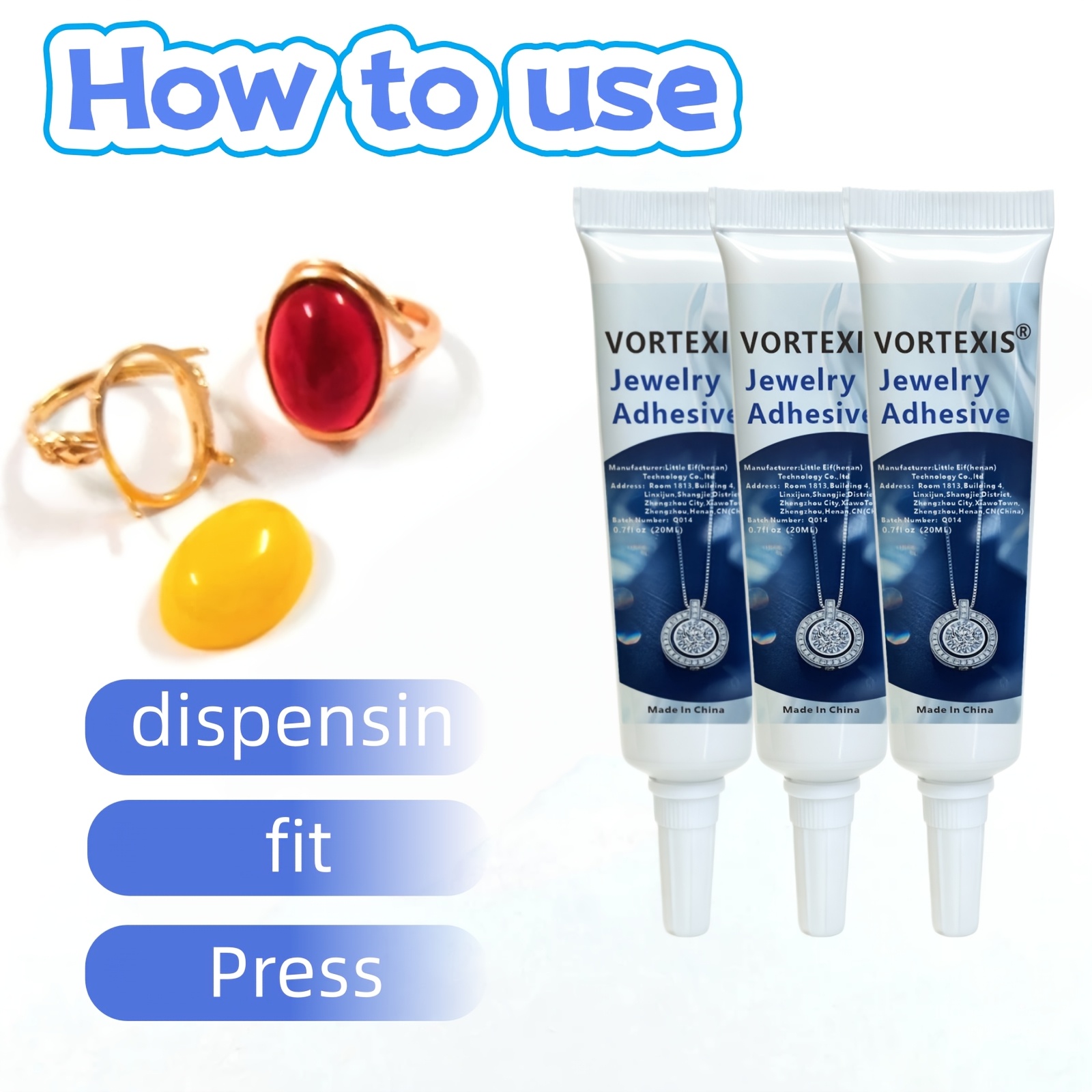 Jewellery Making Adhesive with Precision Needle Applicator
